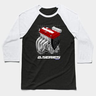 CAR ENGINE HONDA B SERIES CIVIC JDM BLACK Baseball T-Shirt